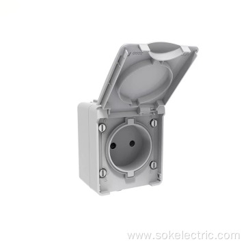 Screwless Terminal 2 round Pin French Electric Socket